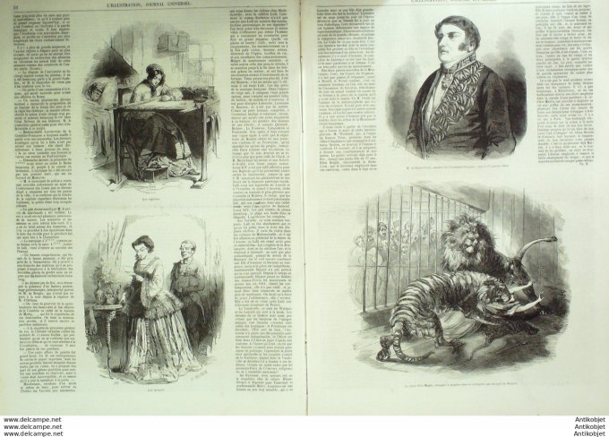 L'Illustration 1850 n°361 SAINT PRIEST académicien EILEN BRIGHT