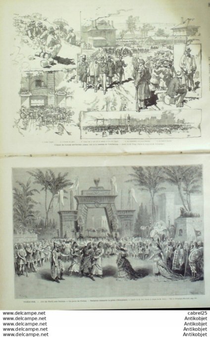 Le Monde illustré 1876 n° 994 Gamaches (80) Bosnie Pasnilza Croatie Nitsik Serbie Belgrade Coupe Leo