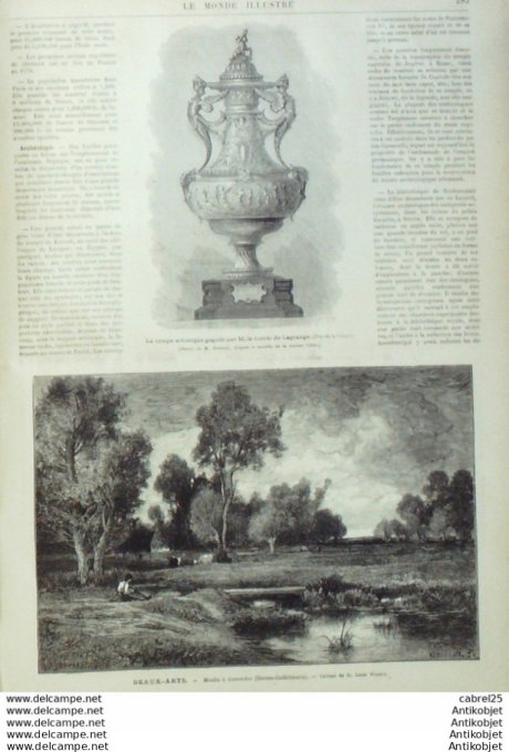 Le Monde illustré 1876 n° 994 Gamaches (80) Bosnie Pasnilza Croatie Nitsik Serbie Belgrade Coupe Leo