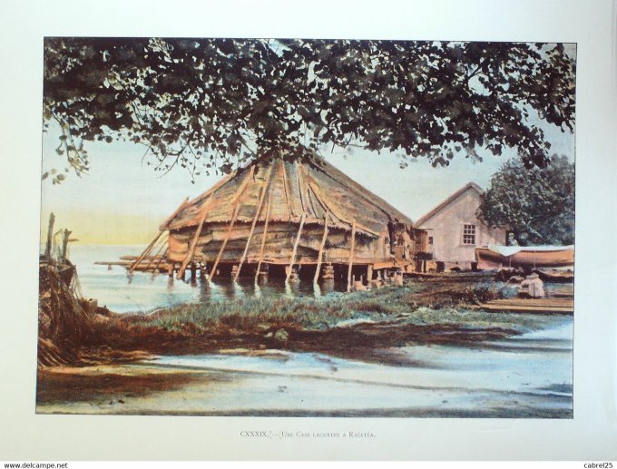 Polynésie RAIATEA case lacustre
