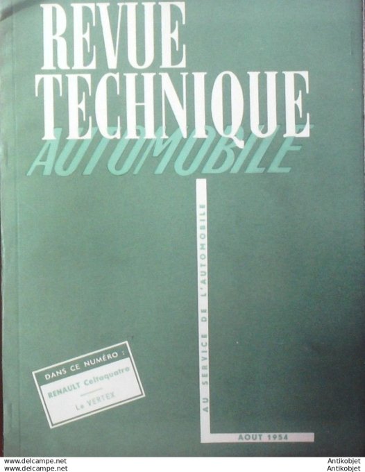 R.T Automobile Renault Celtaquatre camions Citroën TT 100 # 1954
