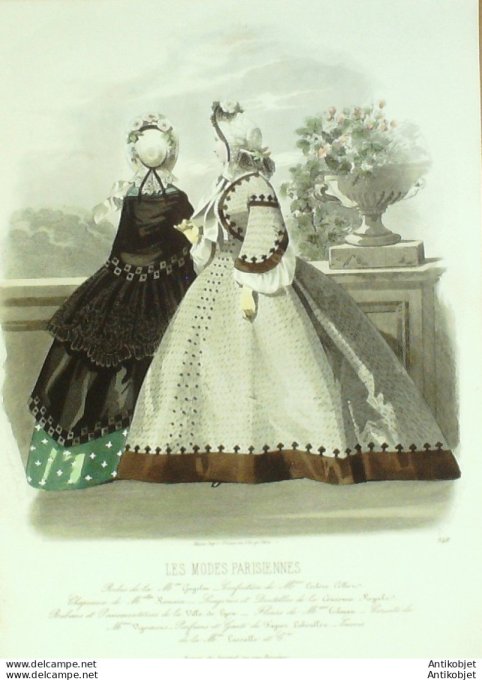 Gravure La Mode illustrée 1885 n° 5 (maison Bréant-Castel)