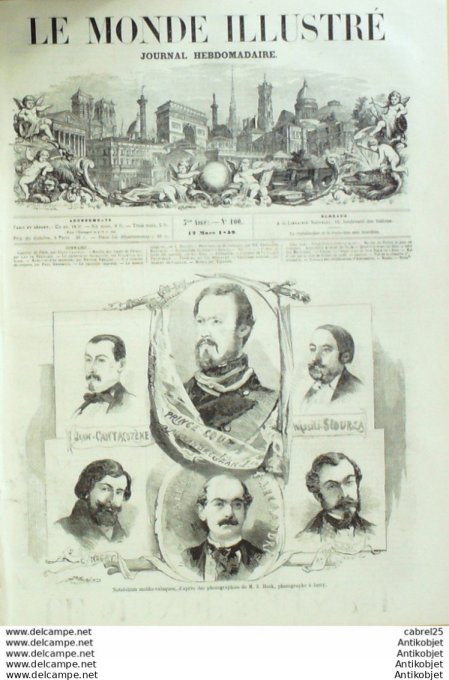Le Monde illustré 1859 n°101 Angers (49) Italie Turin Princesse Clotilde Angleterre Ramsgate