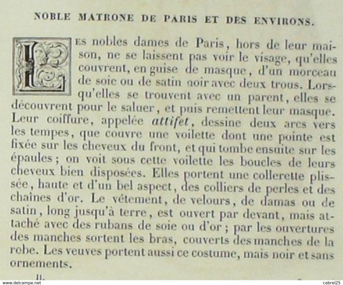 Portrait Matrone parisienne 1859