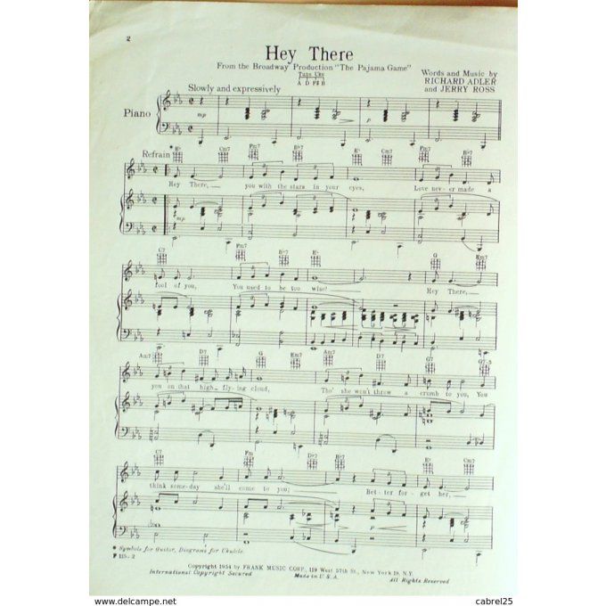 Paige Janis/Raitt Hey There The Pajama Game 1954