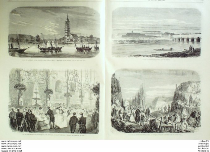 Le Monde illustré 1859 n°101 Angers (49) Italie Turin Princesse Clotilde Angleterre Ramsgate