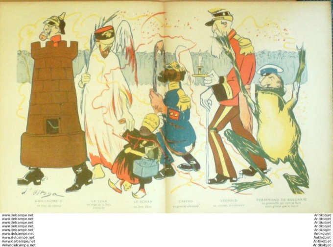 L'Assiette au beurre 1908 # 412 Cortege Carnavalesque Ostoya