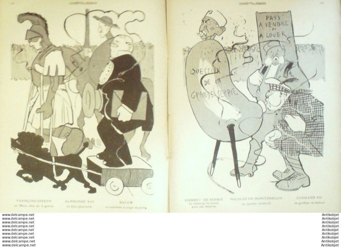 L'Assiette au beurre 1908 # 412 Cortege Carnavalesque Ostoya