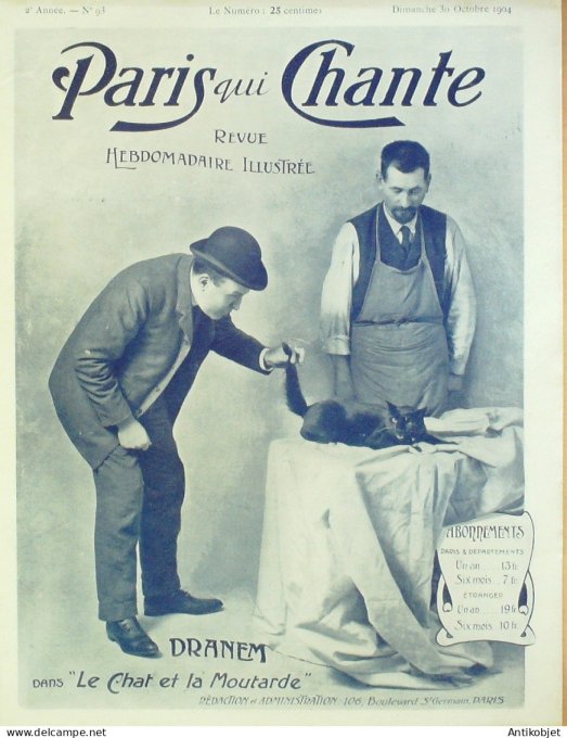 Paris qui chante 1904 #93 Dranem Dufresny Brebion Darnaud Reine-Marie Dalbret