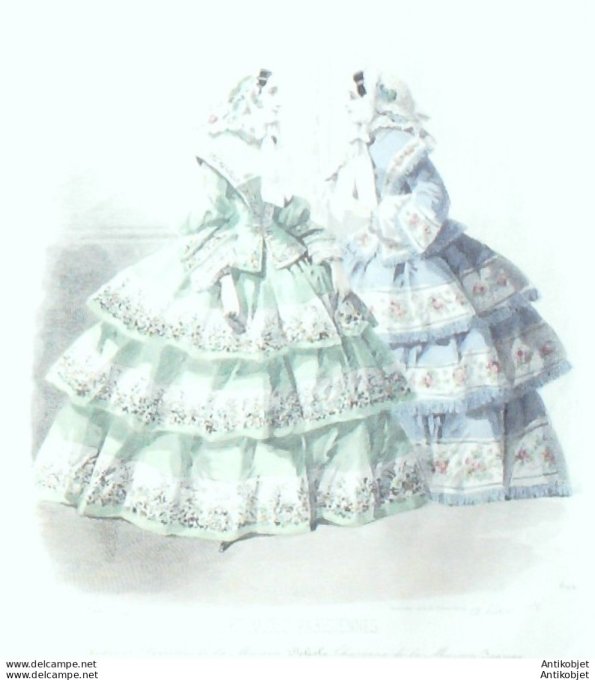 Gravure de mode Gazette de Famille 1875 n°157 (Maison Elise)
