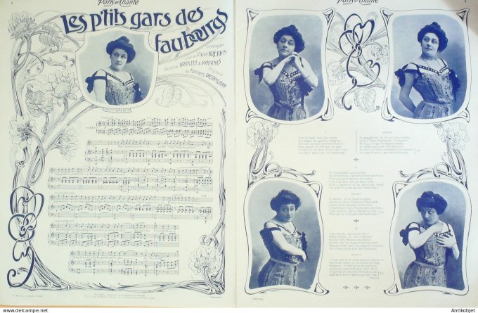 Paris qui chante 1904 n° 93 Dranem Dufresny Brebion Darnaud Reine-Marie Dalbret