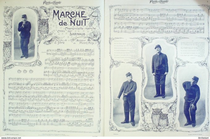 Paris qui chante 1904 n° 93 Dranem Dufresny Brebion Darnaud Reine-Marie Dalbret