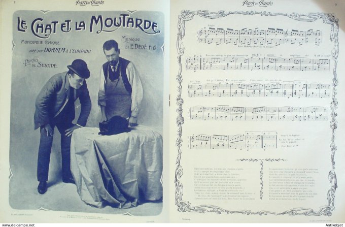 Paris qui chante 1904 #93 Dranem Dufresny Brebion Darnaud Reine-Marie Dalbret