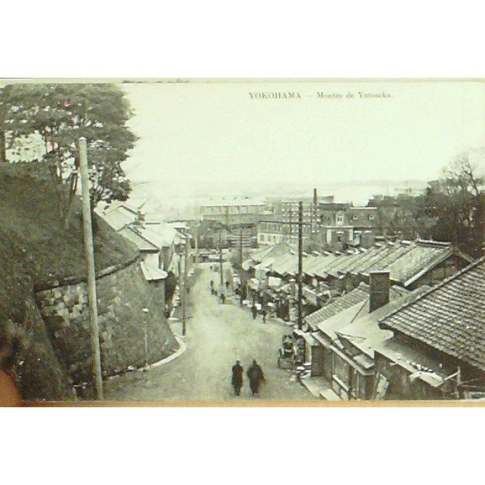 Cpa Japon Yokohama Montee De Yatosaka 1906