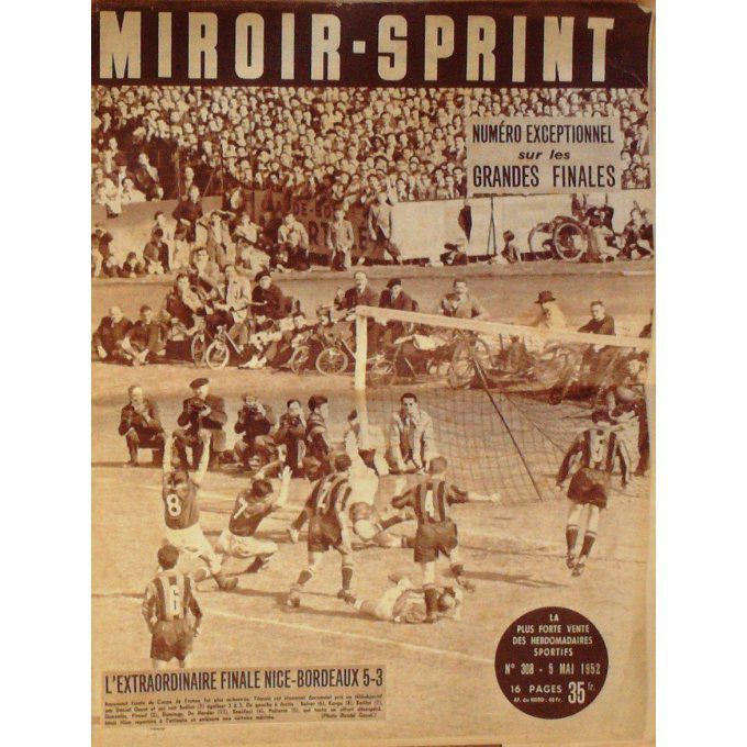 Miroir Sprint 1952 n° 308 5/5 PEZZULI SCARDIN MAZON ROBIC LASSALE GASTON REIFF BOZO