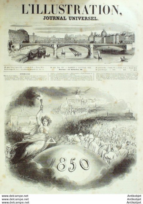 L'Illustration 1850 n°358 Pays-Bas HINDELOPEN Général CHANGAMIER VERSAILLES (78)