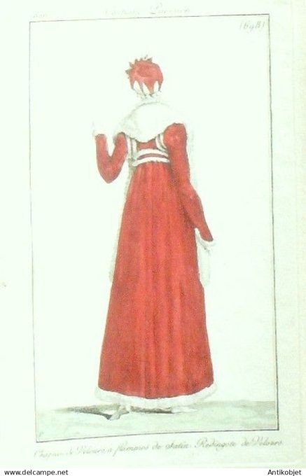 Costume Parisien 1806 # 698 (eau forte) Redingote de velours