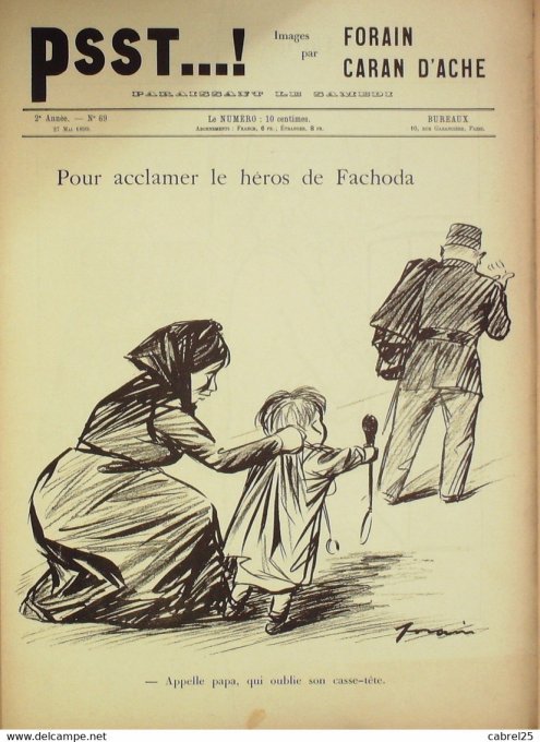 PSST 1899 n°69-Caran d'Ache,Forain-HEROS de FACHODA