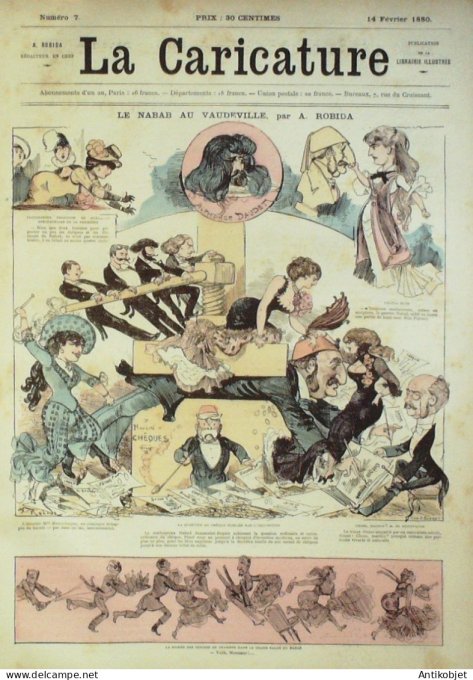 La Caricature 1880 #   7 Le Nabab de Vaudeville Draner Robida Trick