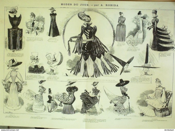 La Caricature 1883 #204 Colonnel Ramollot Draner Modes robida Boniface Sorel