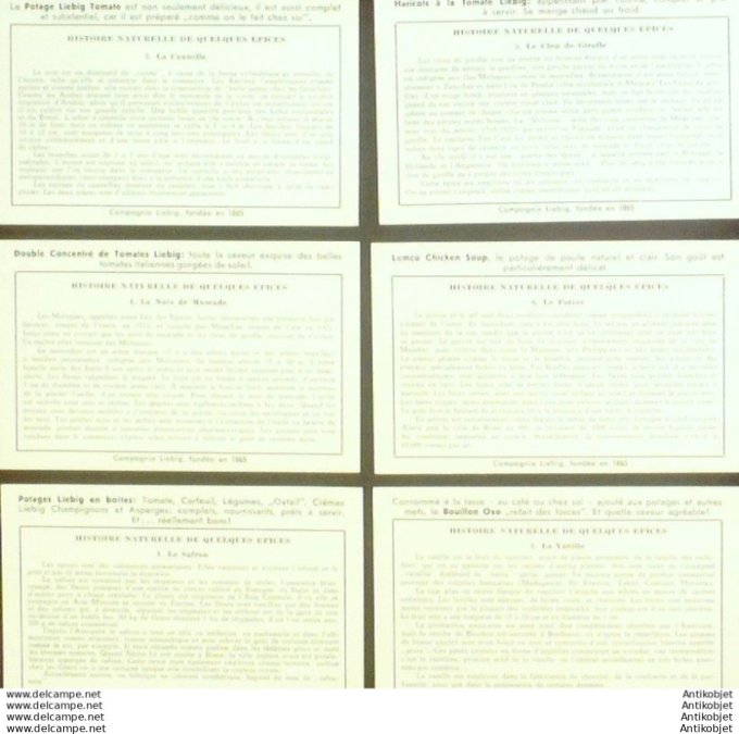 Chromo Liebig Sang 1577 Histoire naturelle des epices (1953)