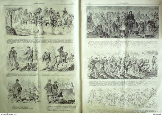 Le Journal Amusant 1874 #  949 Manoeuvres militaires de l'Armee de l'Est par Randon