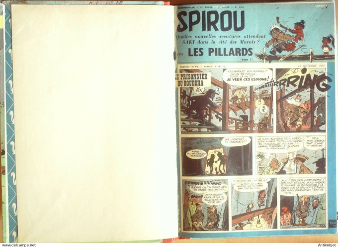 Album Spirou 69 Dupuis (n°1071-1080) 1958 (23-10 au 25-12) Eo complet