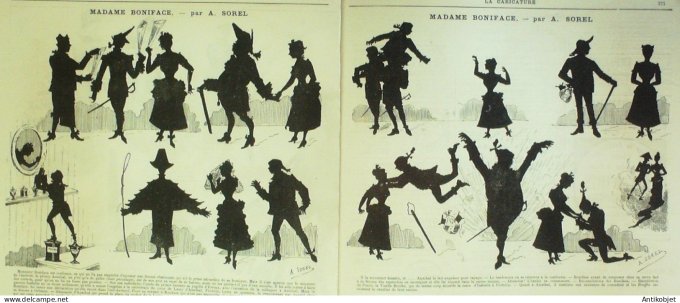 La Caricature 1883 #204 Colonnel Ramollot Draner Modes robida Boniface Sorel