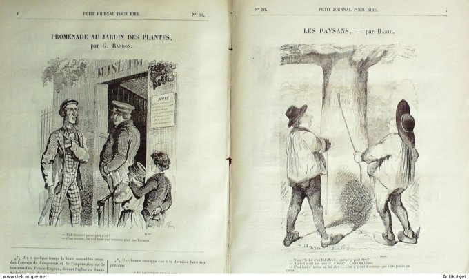 Petit journal pour Rire 1868 #   36 L'Ouverture de la chasse Cham