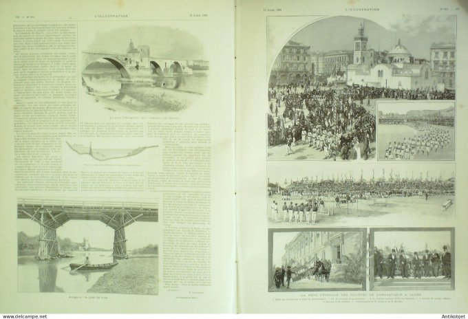 L'illustration 1896 n°2773 Hongrie Budapest Dijon (21) Dressage du singe Alger Avignon (84)