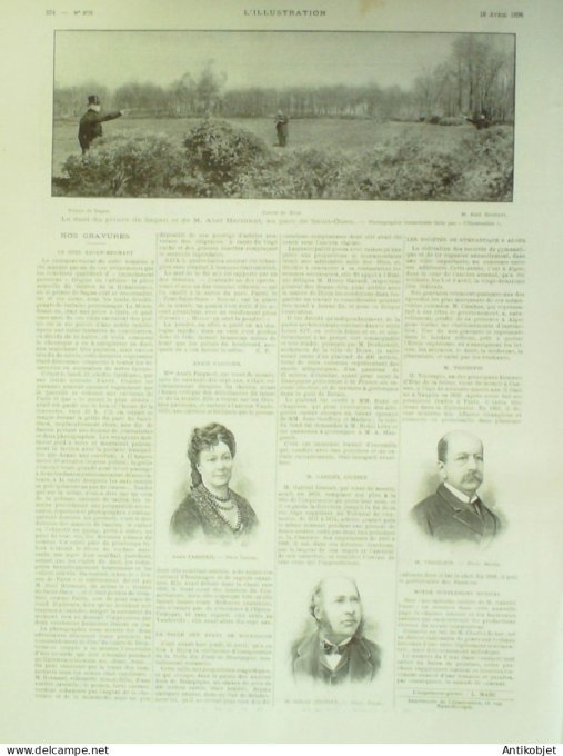 L'illustration 1896 n°2773 Hongrie Budapest Dijon (21) Dressage du singe Alger Avignon (84)