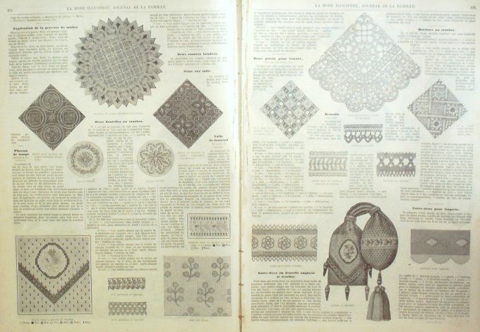 Journal Mode illustrée 1870 # 30 Toilettes de loisirs