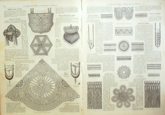 Journal Mode illustrée 1870 # 30 Toilettes de loisirs