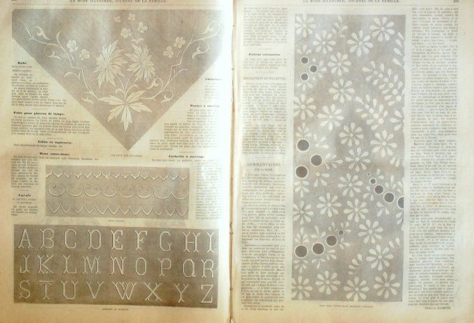 Journal Mode illustrée 1875 # 30 Mantelet en dentelle & peignoir