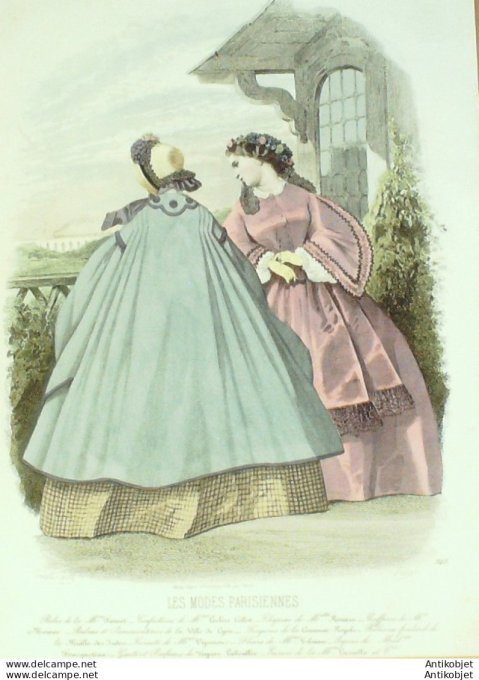 Gravure La Mode illustrée 1885 n° 6 (maison Coussinet)