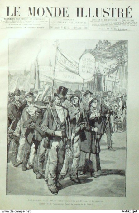 Le Monde illustré 1886 n°1535 Ethiopie Choa Sierra Léone Sri Lanka Cyngalais