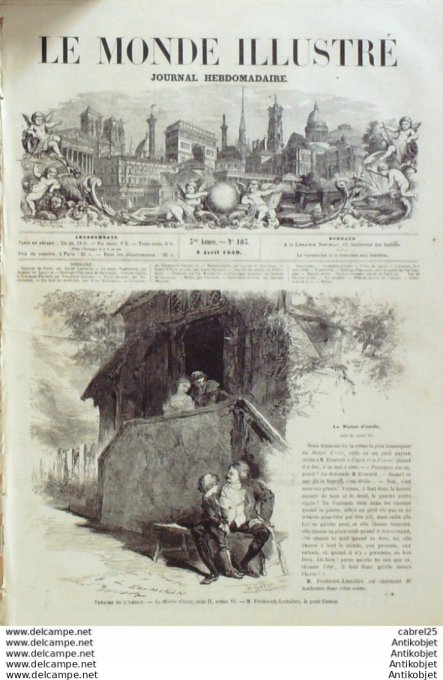 Le Monde illustré 1859 n°103 Clermont (63) Argentine Buenos-Aires Saumur (49) Saint Jean De Luz (64)