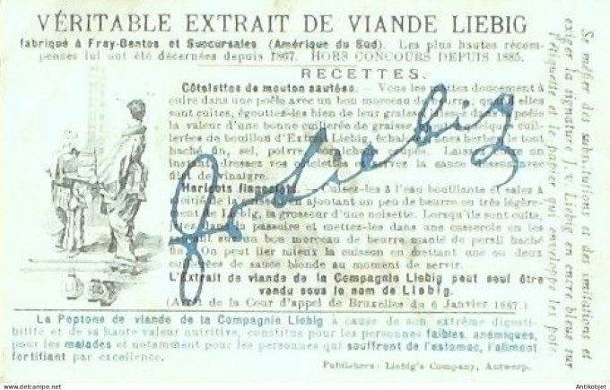 Chromo Liebig Sang  584 Villes et costumes Europeens 4 (1899)