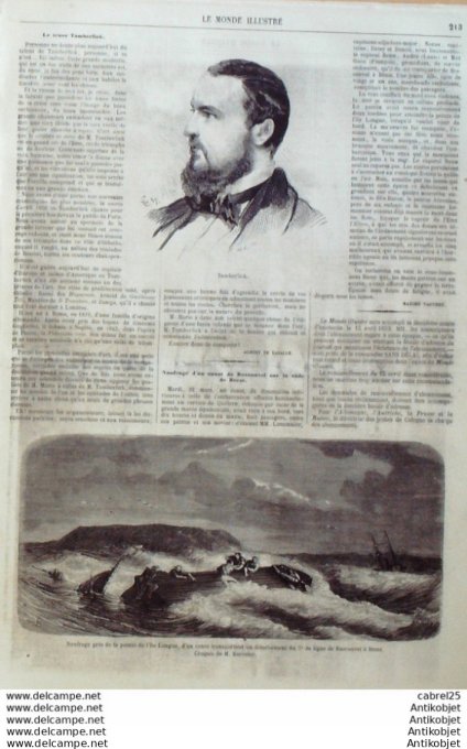 Le Monde illustré 1859 n°103 Clermont (63) Argentine Buenos-Aires Saumur (49) Saint Jean De Luz (64)