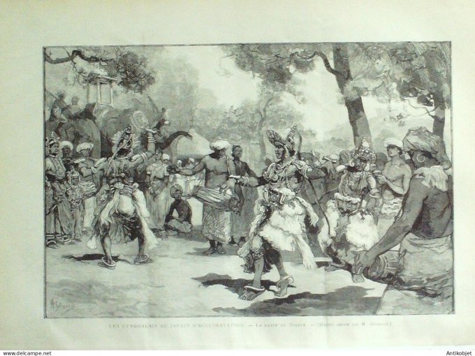 Le Monde illustré 1886 n°1535 Ethiopie Choa Sierra Léone Sri Lanka Cyngalais