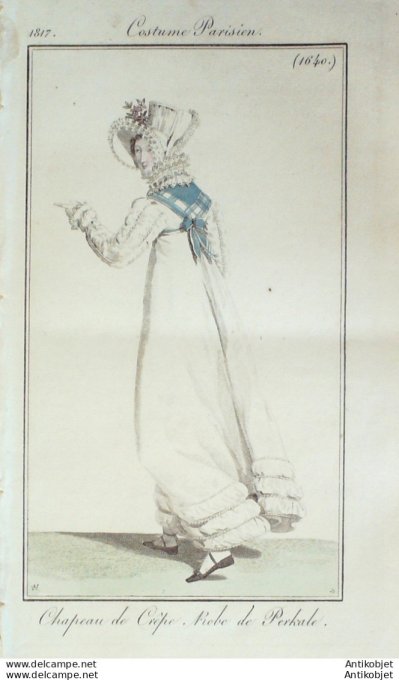 Costume Parisien 1817 # 1640 Robe perkale