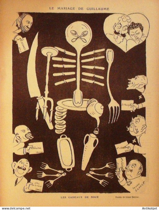 Le Rire 1922-11-11 # 197 Journal humoristique Ed.Originale Mariage de Guillaume