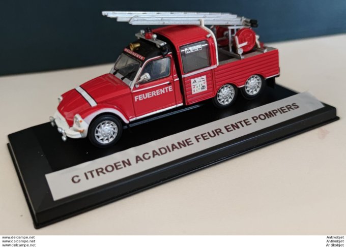 Citroen 2cv Acadiane Pompiers 1:43 Universal Hobbies