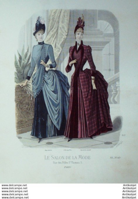 Gravure Mode Salon 1886 #  843 (Old Fashion plate)