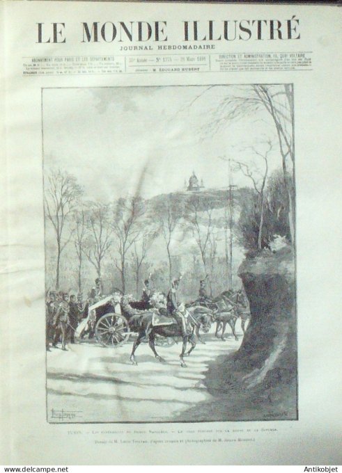 Le Monde illustré 1891 n°1774 Chine Tonkin Hanoï Yuan-Nan Turin Gibraltar Utopia