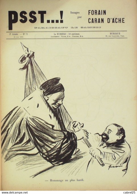 PSST 1899 n°71-Caran d'Ache,Forain-REGIME de NEGRIERS