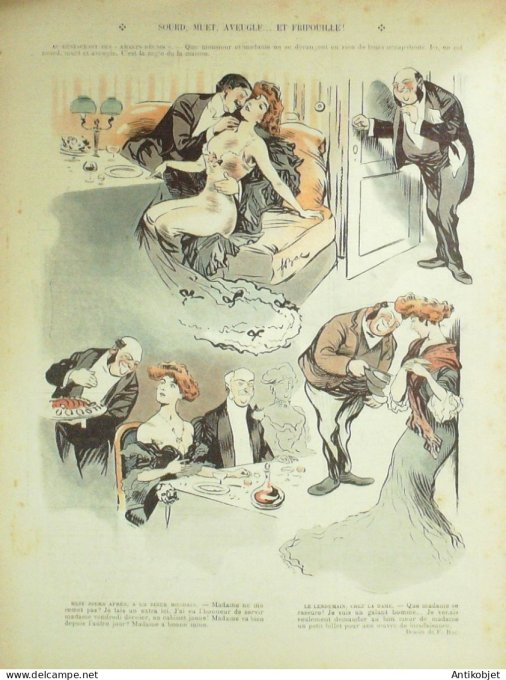Le Rire 1905-03-11 # 110 Journal humoristique Ed.Originale Le Ver solitaire