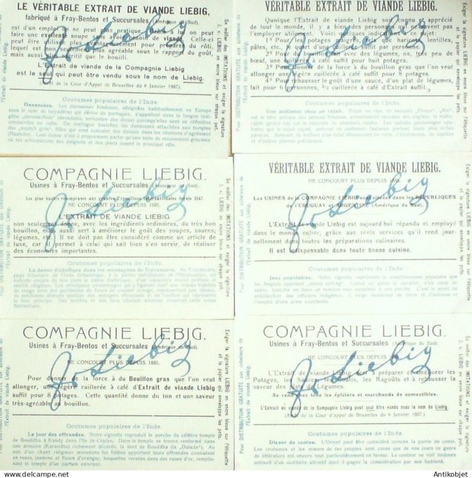 Chromo Liebig Sang  810 Inde Coutumes populaires (1905)