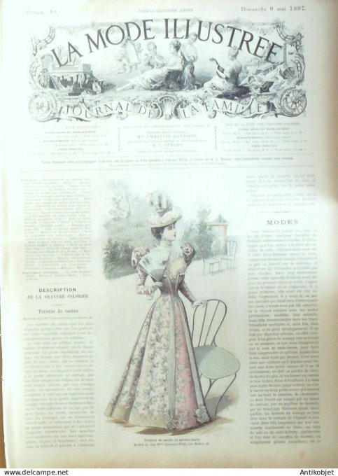 La Mode illustrée journal 1897 n° 19 Robe de casino Garden-Party