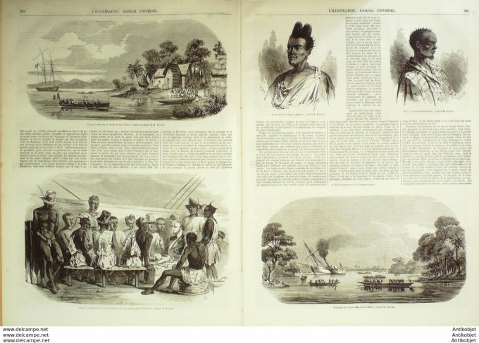 L'Illustration 1849 n°357 Côte d'Ivoire ABATA lac EBRIE Grand Bassam AVIGNON (84) Italie TURIN